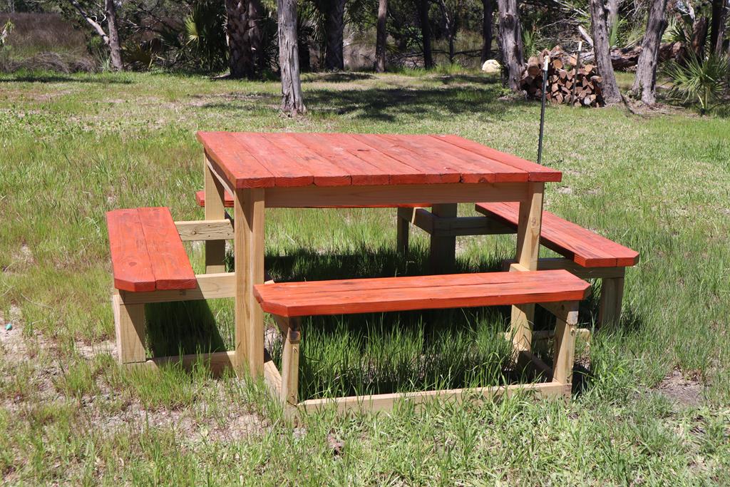 Picnic table at all 8 RV sites