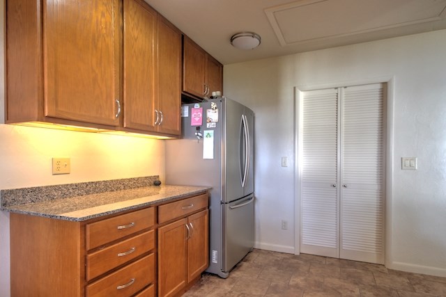 Kitchen with Doors to Laundry Room